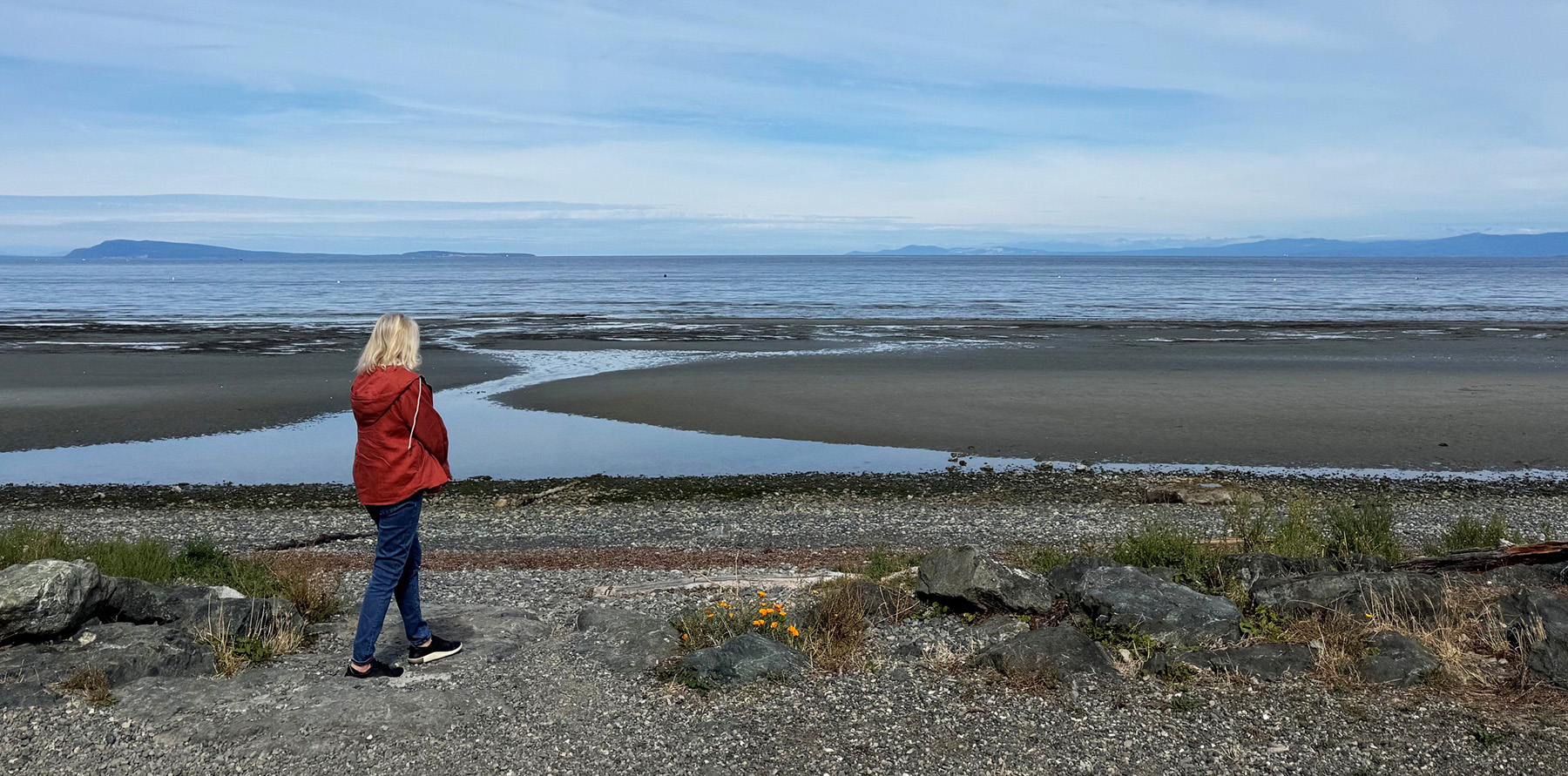 photo: looking out from the beach