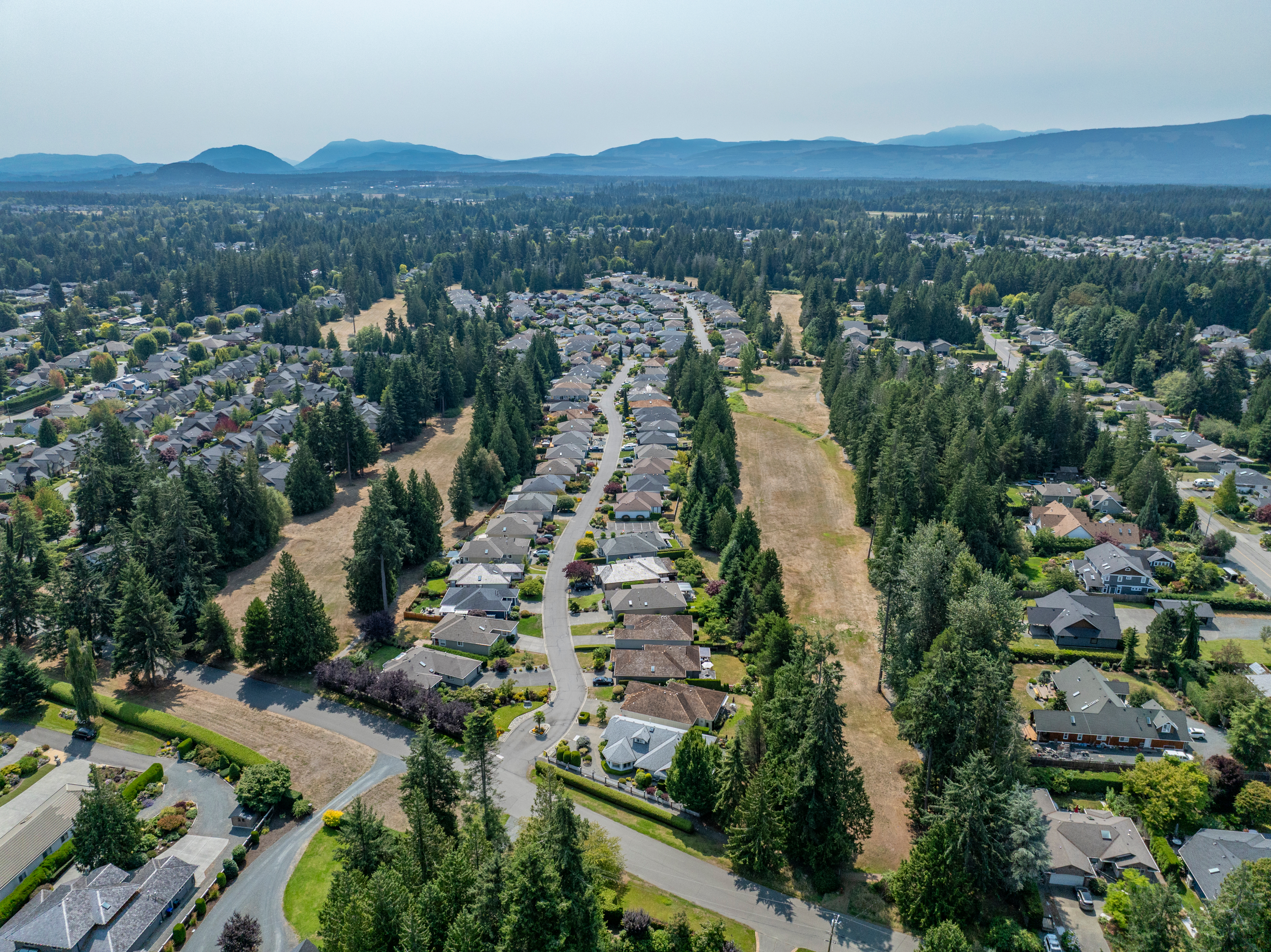 photo: aerial view of the neighbourhood and parkland